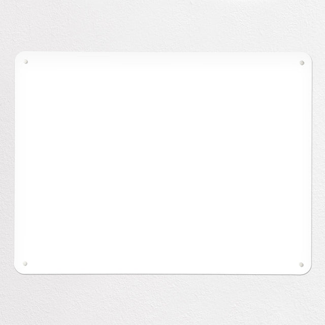 Plain White magnetic notice board, large size, 100 × 75 cm