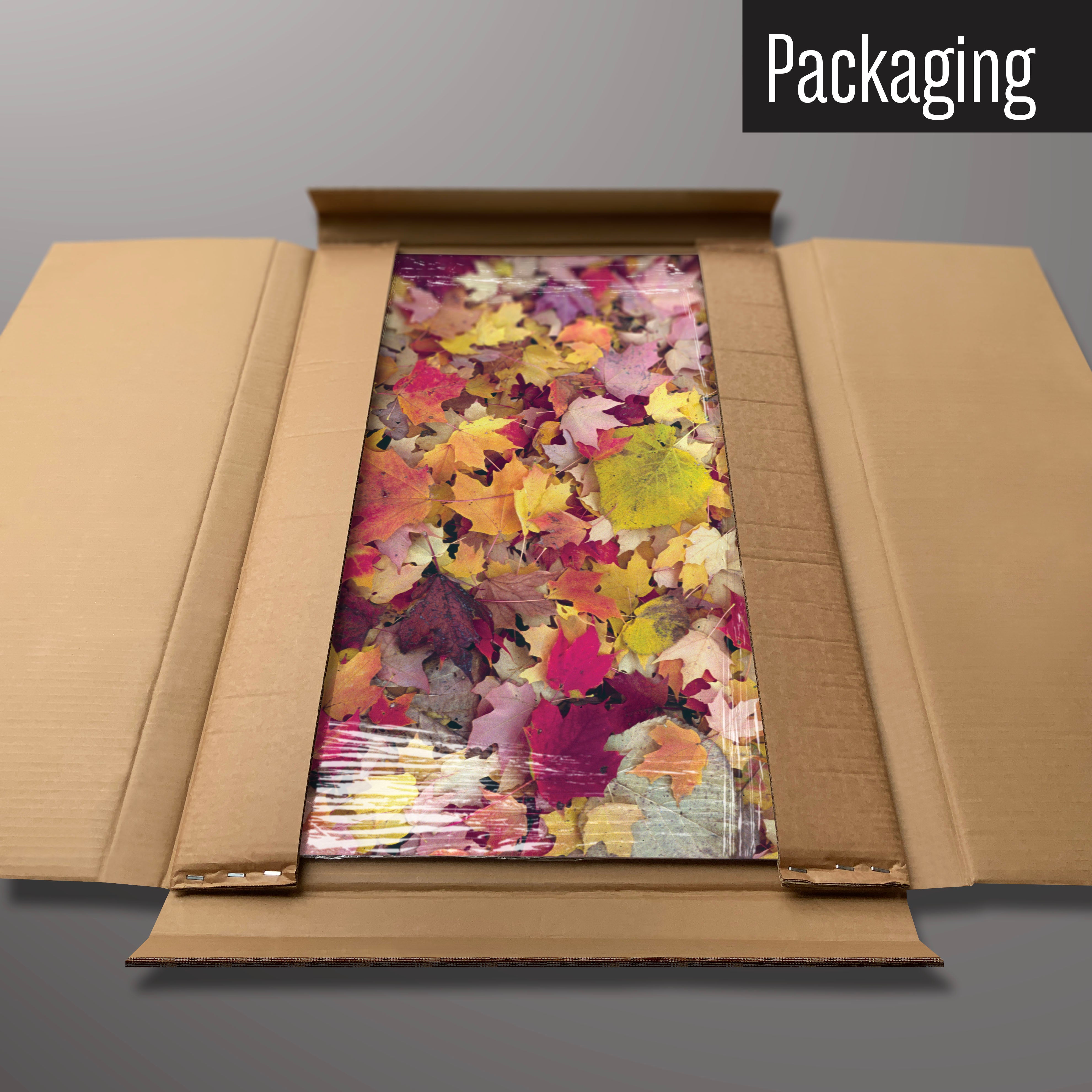 An autumn leaves Magnetic board in it’s cardboard packaging