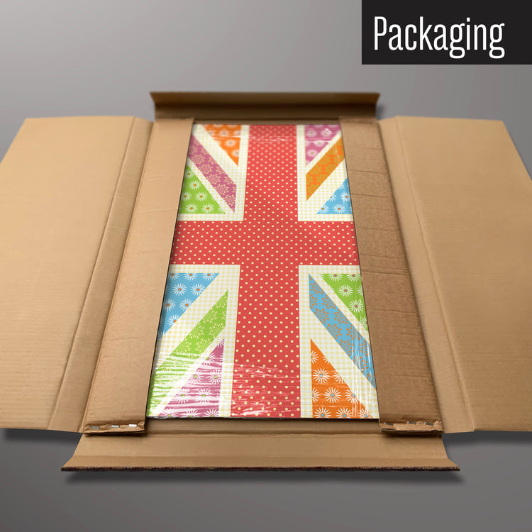 A Cool Britannia fruity design magnetic board in it’s cardboard packaging
