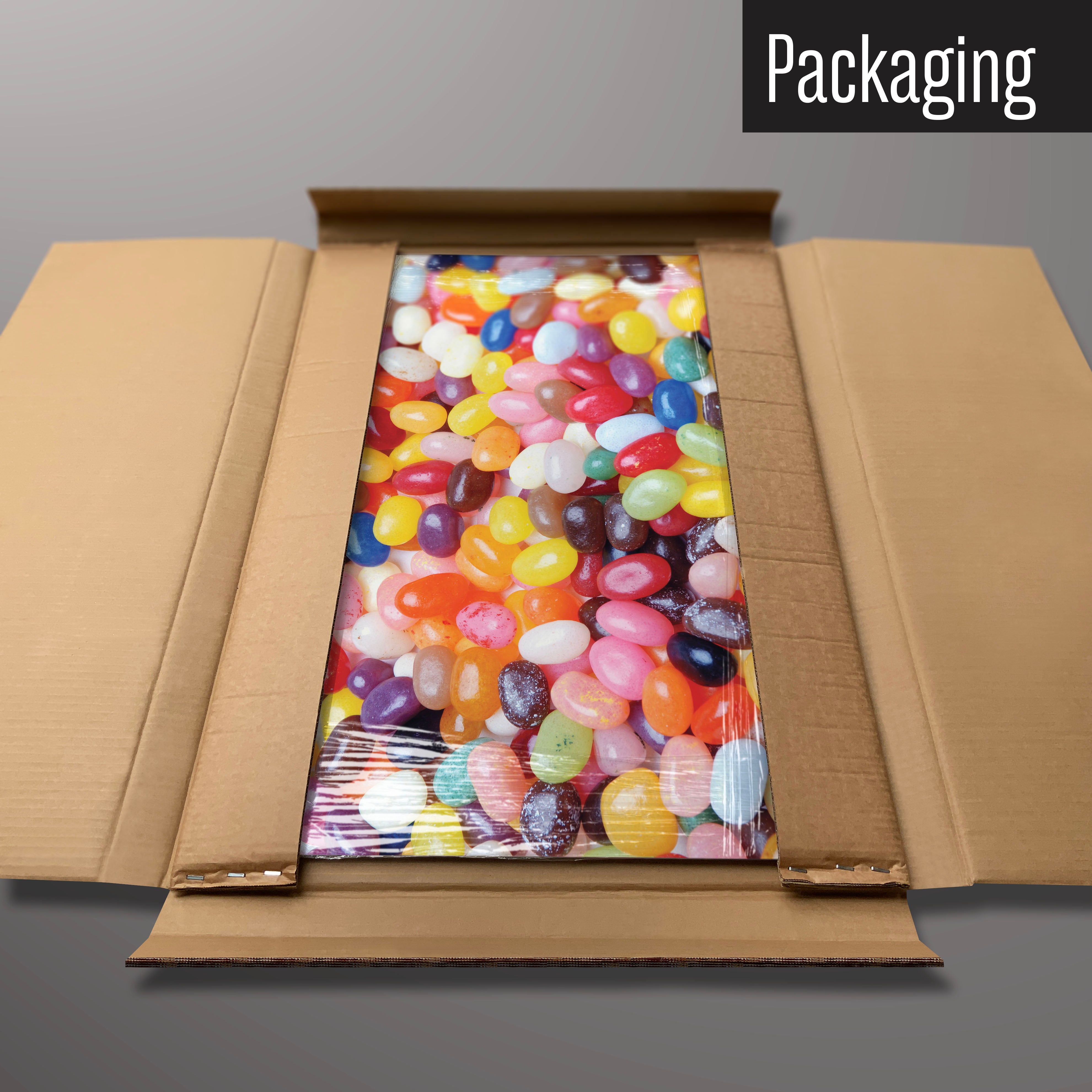 A jelly beans magnetic board in it’s cardboard packaging