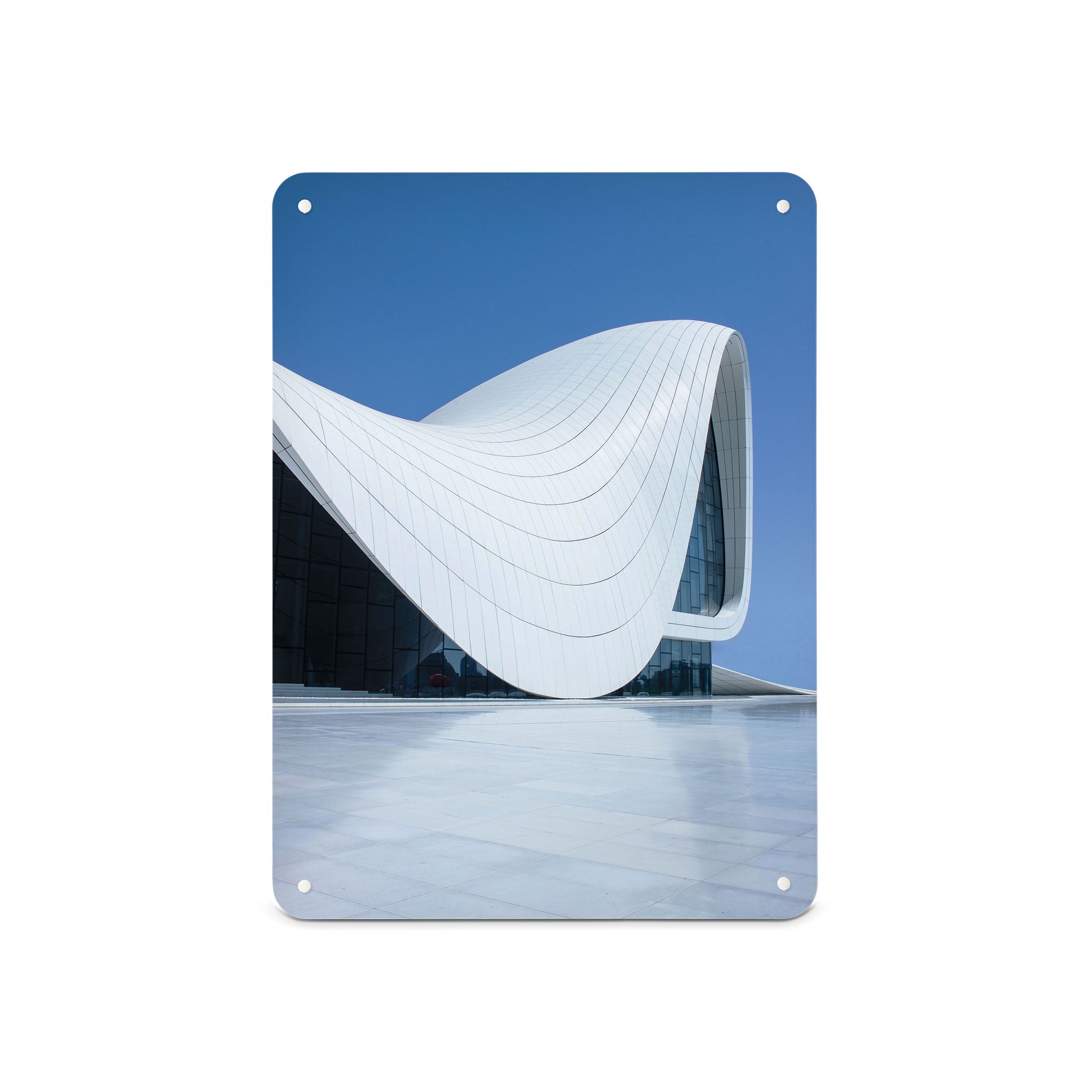 A medium magnetic notice board by Beyond the Fridge with a photograph of the Heydar Aliyev Centre in Baku, Azerbaijan