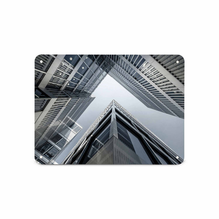 A medium magnetic notice board by Beyond the Fridge with a dramatic photographic image of Zürich Skyscrapers