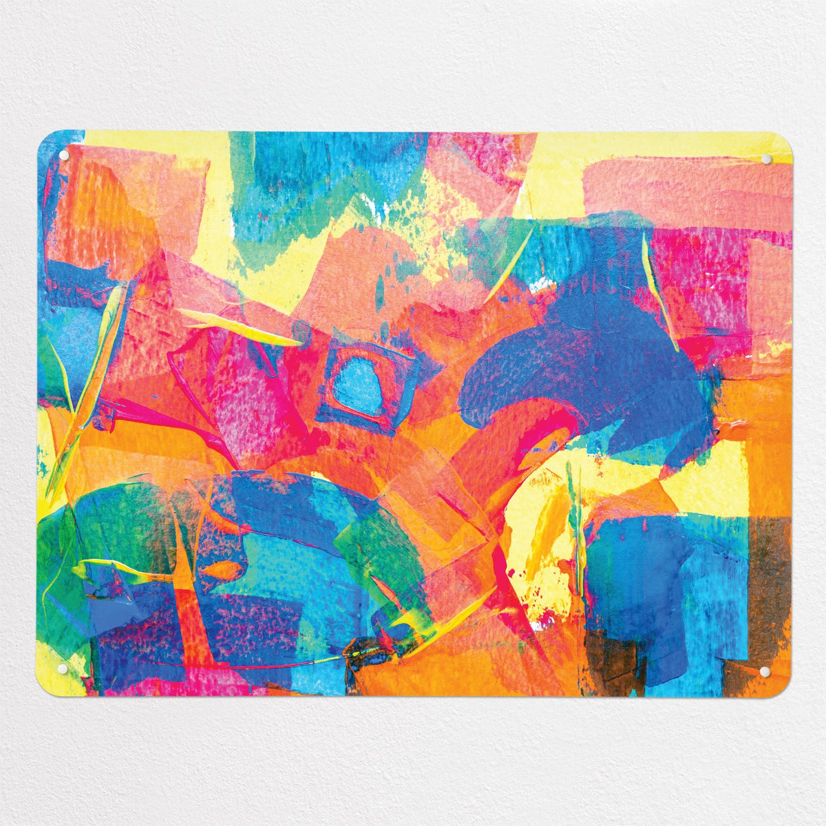 Abstract Paintings magnetic notice board in Colour Pop, large size, 100 × 75 cm