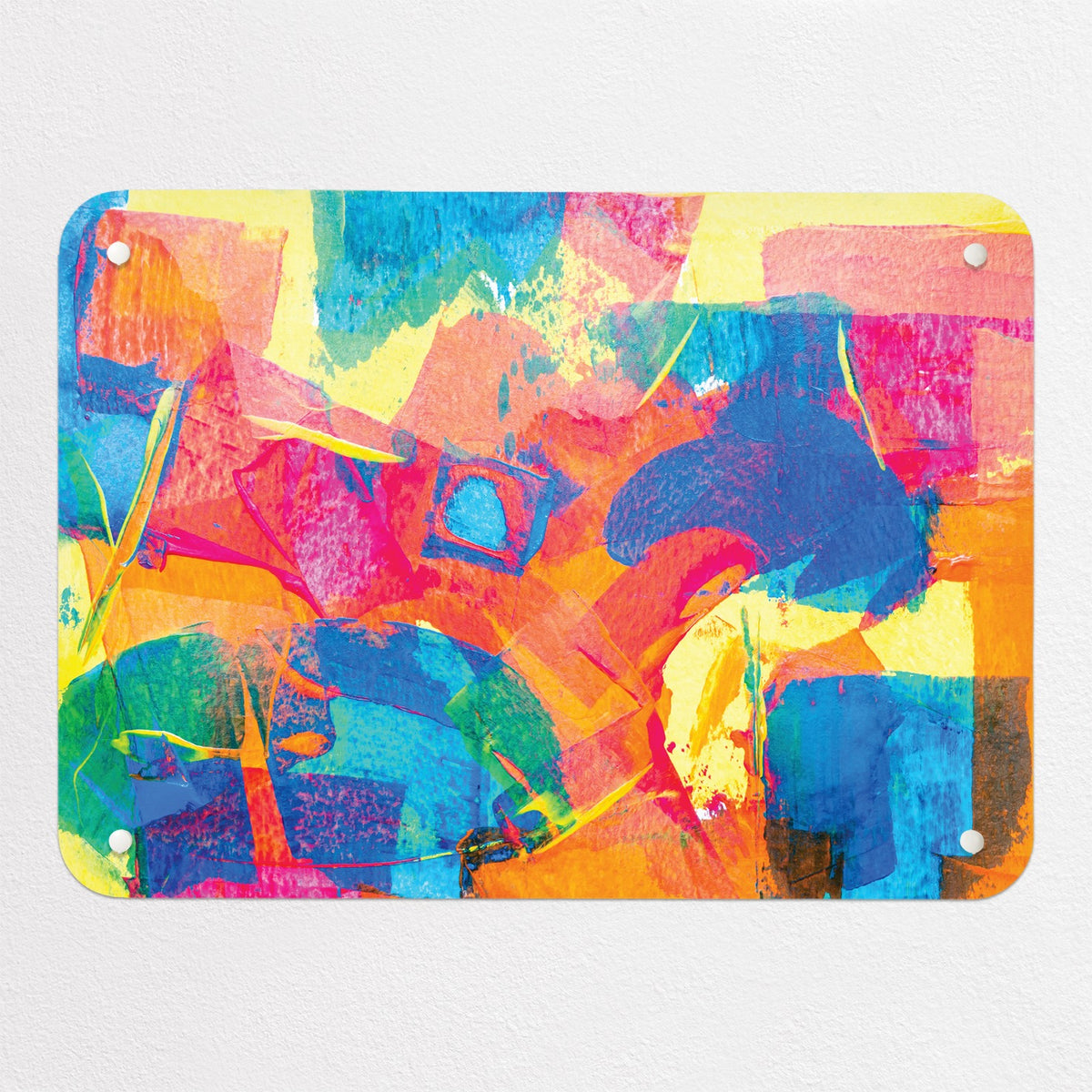 Abstract Paintings magnetic notice board in Colour Pop, small size, 55 × 40 cm