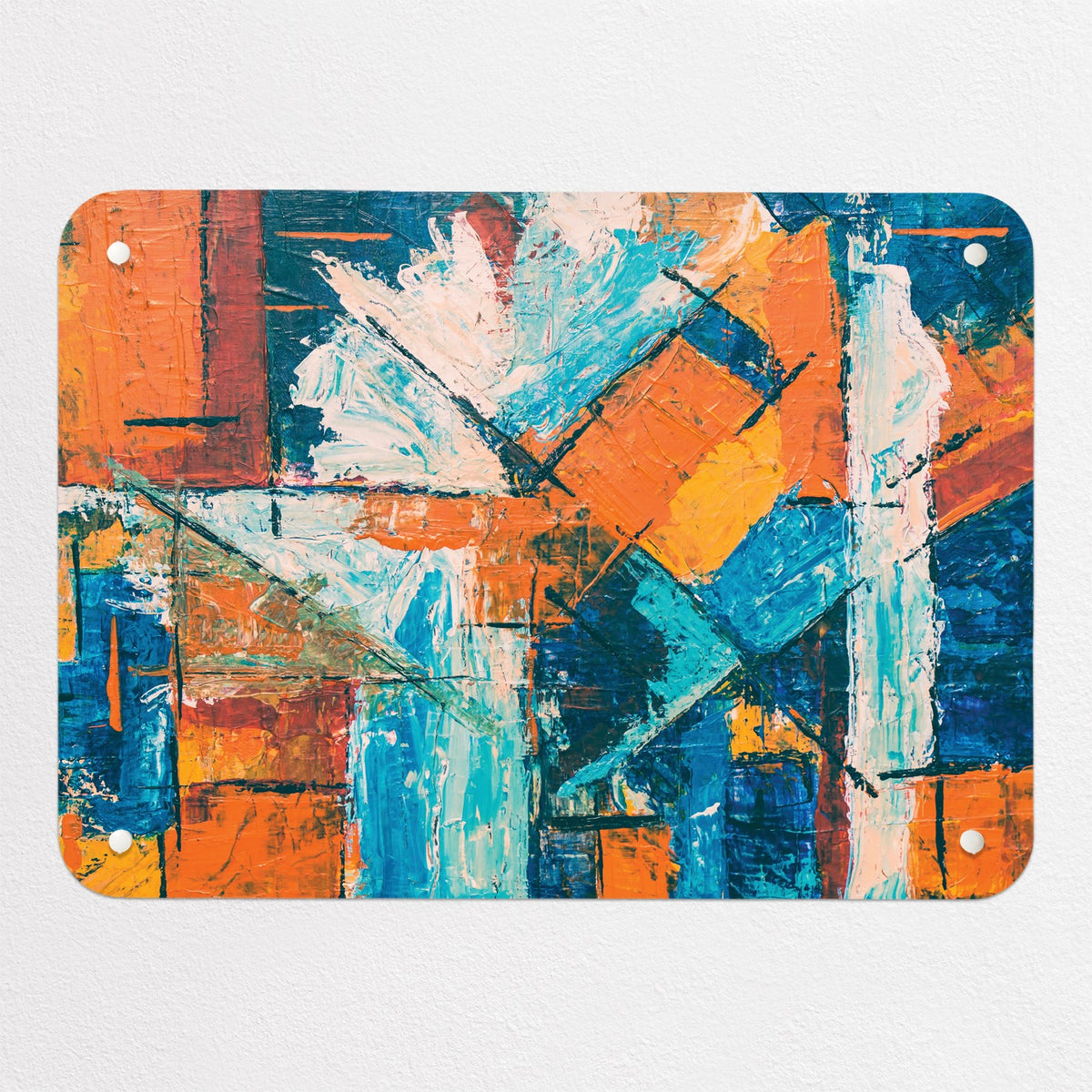 Abstract Paintings magnetic notice board in Disconnect, small size, 55 × 40 cm