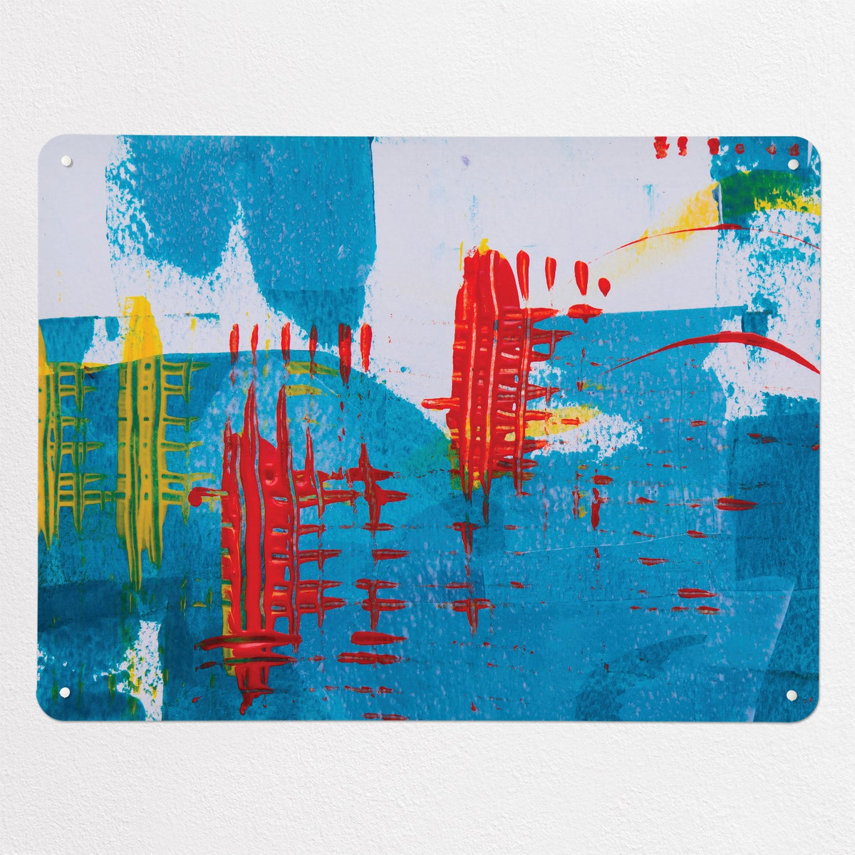 Abstract Paintings magnetic notice board in Out of the Blue, large size, 100 × 75 cm