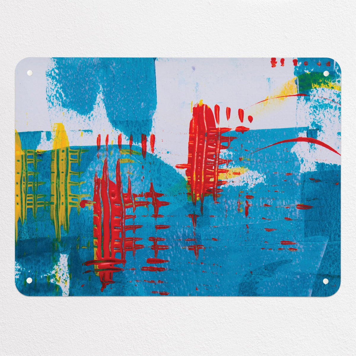 Abstract Paintings magnetic notice board in Out of the Blue, medium size, 75 × 55 cm