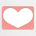 Applique Heart On Red Gingham magnetic notice board in Applique Heart on Red Gingham, small size, 55 × 40 cm