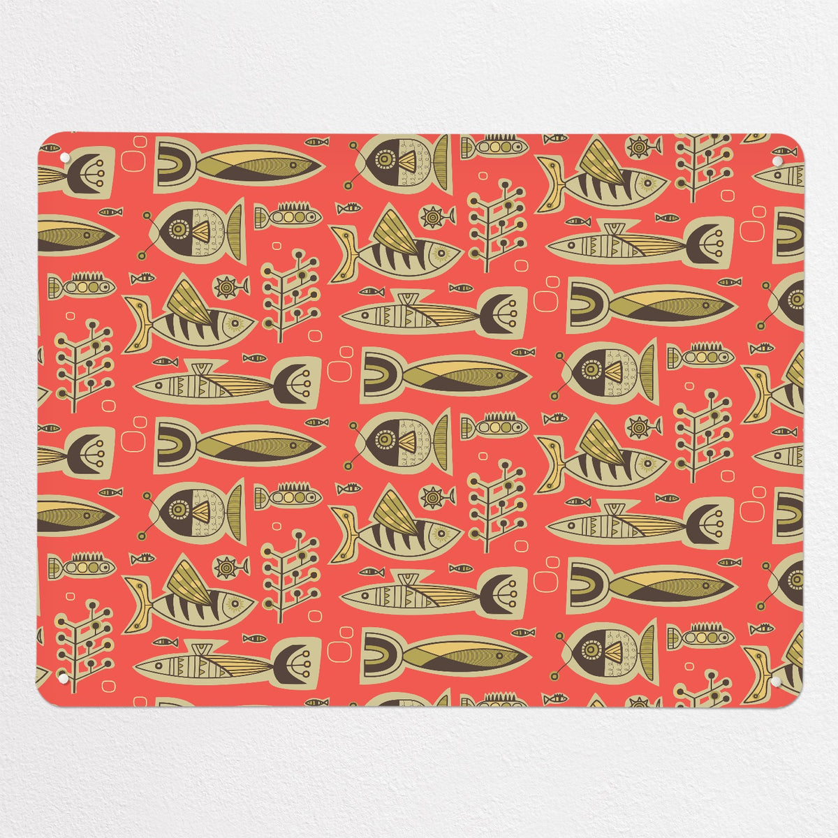Aquarium magnetic notice board in Coral, large size, 100 × 75 cm