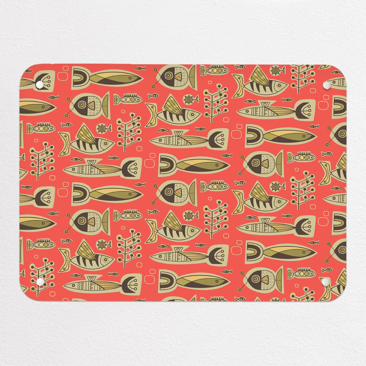 Aquarium magnetic notice board in Coral, small size, 55 × 40 cm