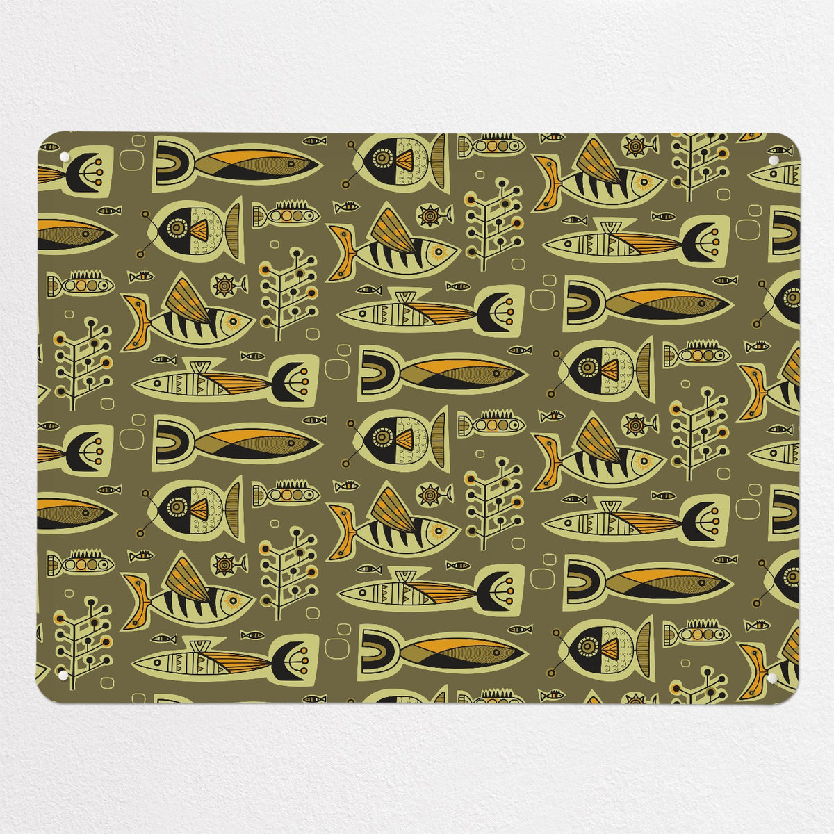 Aquarium magnetic notice board in Kelp, large size, 100 × 75 cm