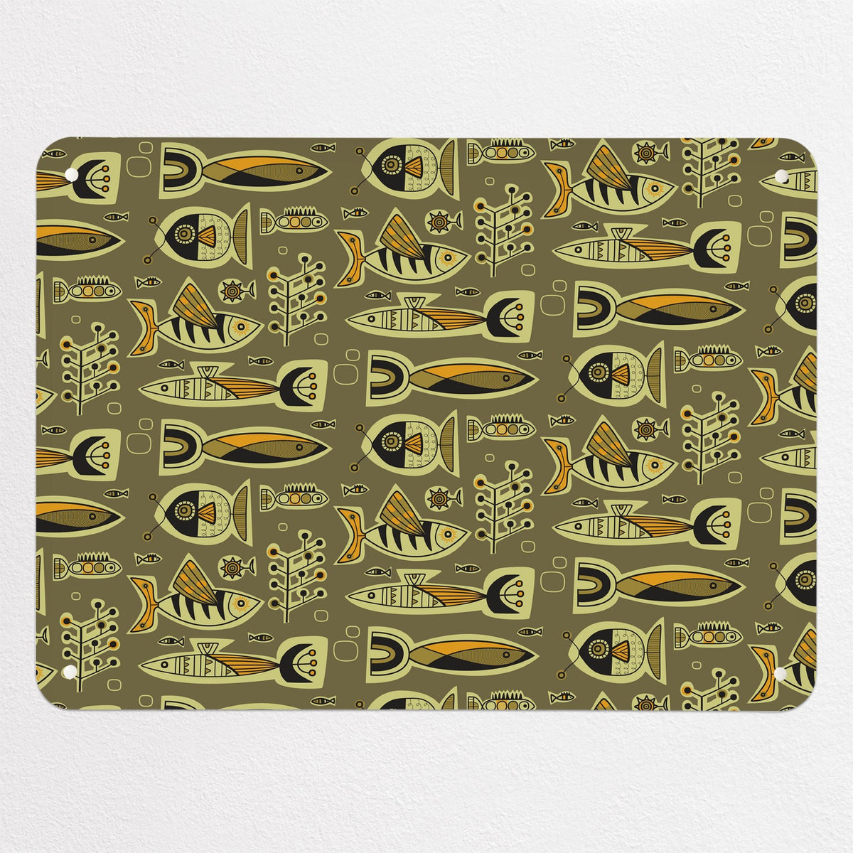 Aquarium magnetic notice board in Kelp, medium size, 75 × 55 cm
