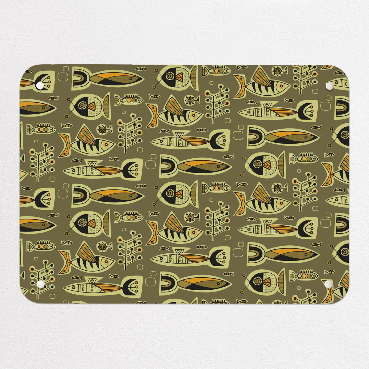 Aquarium magnetic notice board in Kelp, small size, 55 × 40 cm
