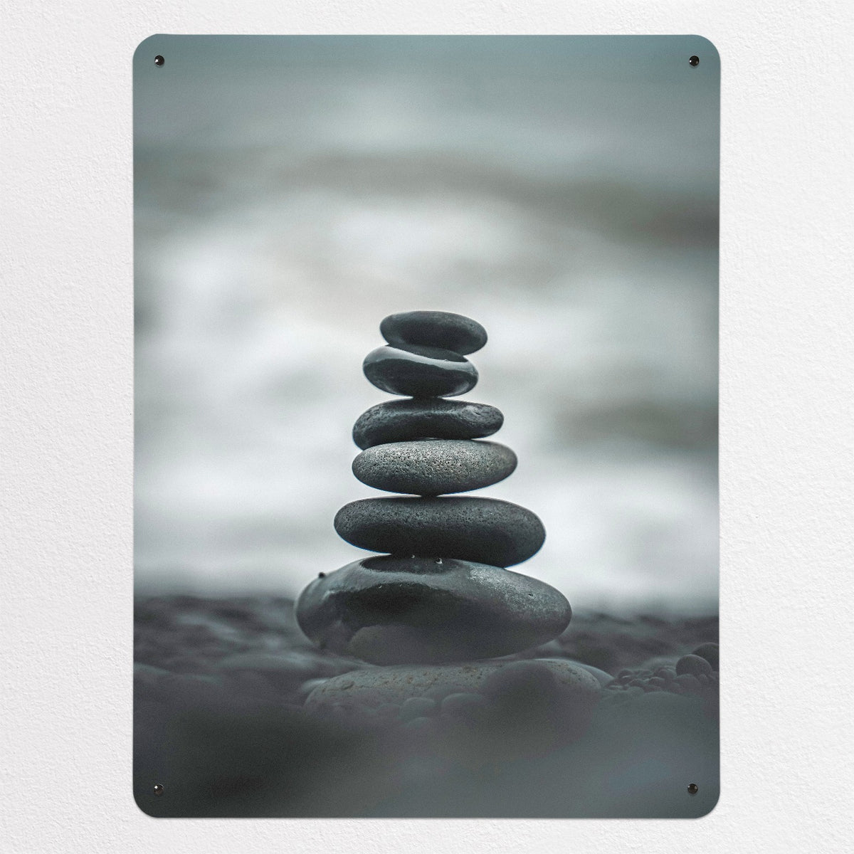 Balancing Stones magnetic notice board, large size, 75 × 100 cm