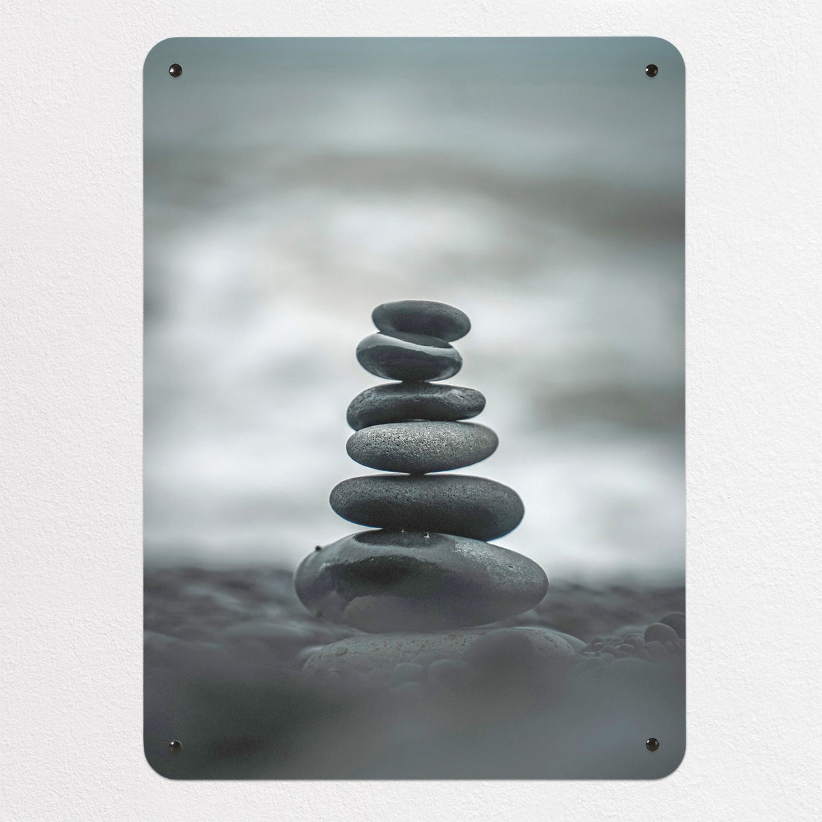 Balancing Stones magnetic notice board, medium size, 55 × 75 cm