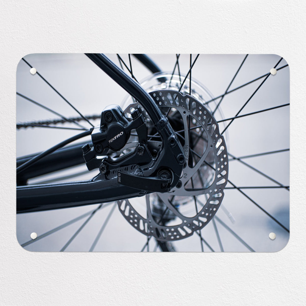 Bicycle Spokes magnetic notice board, small size, 55 × 40 cm