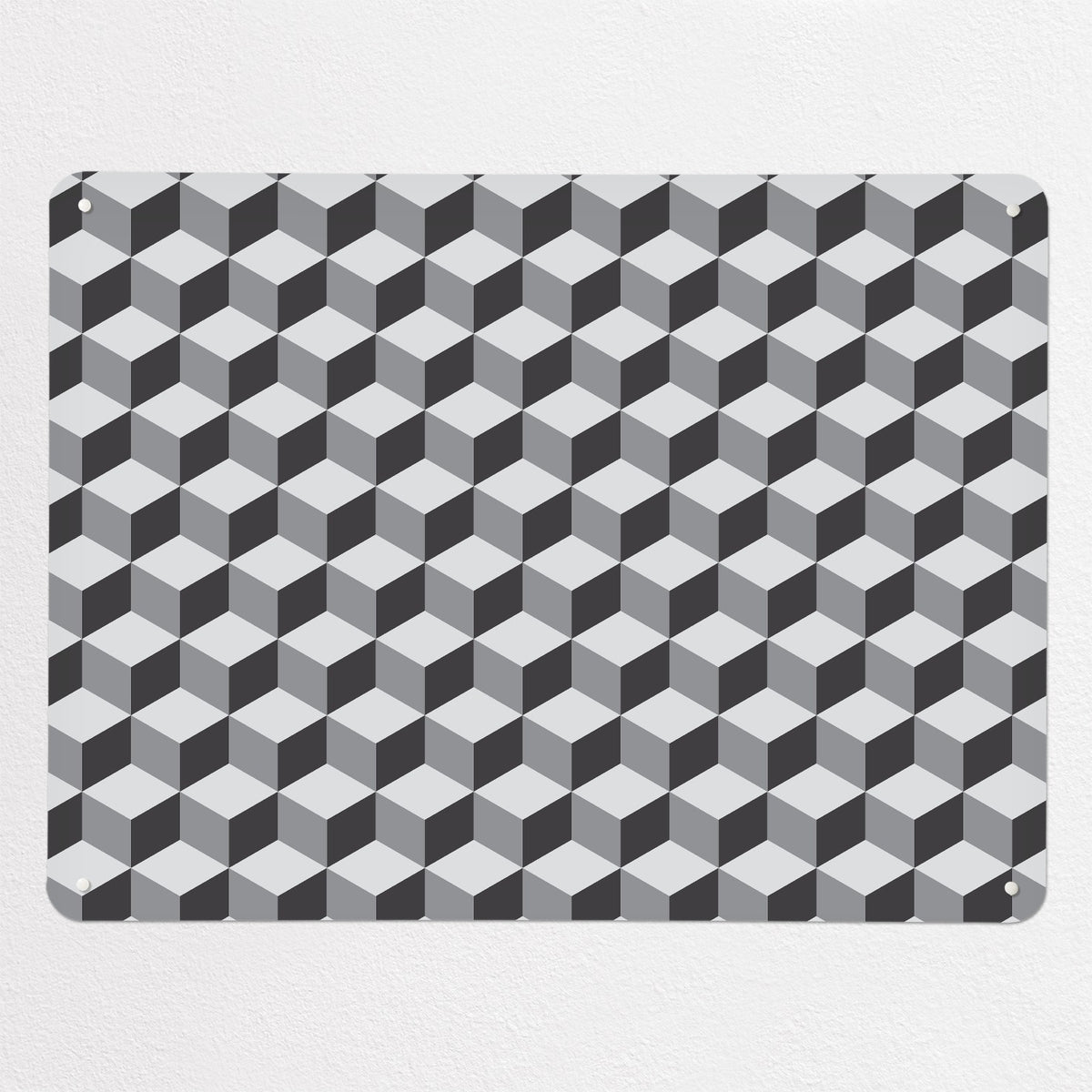 Blocks Design magnetic notice board in Grey, large size, 100 × 75 cm