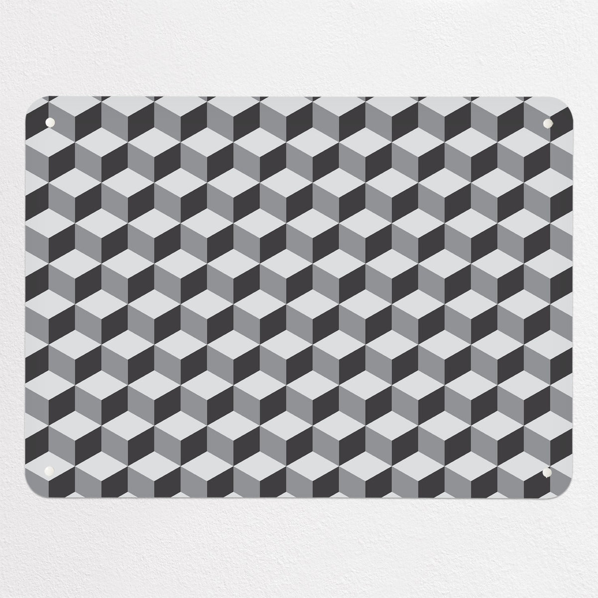 Blocks Design magnetic notice board in Grey, medium size, 75 × 55 cm