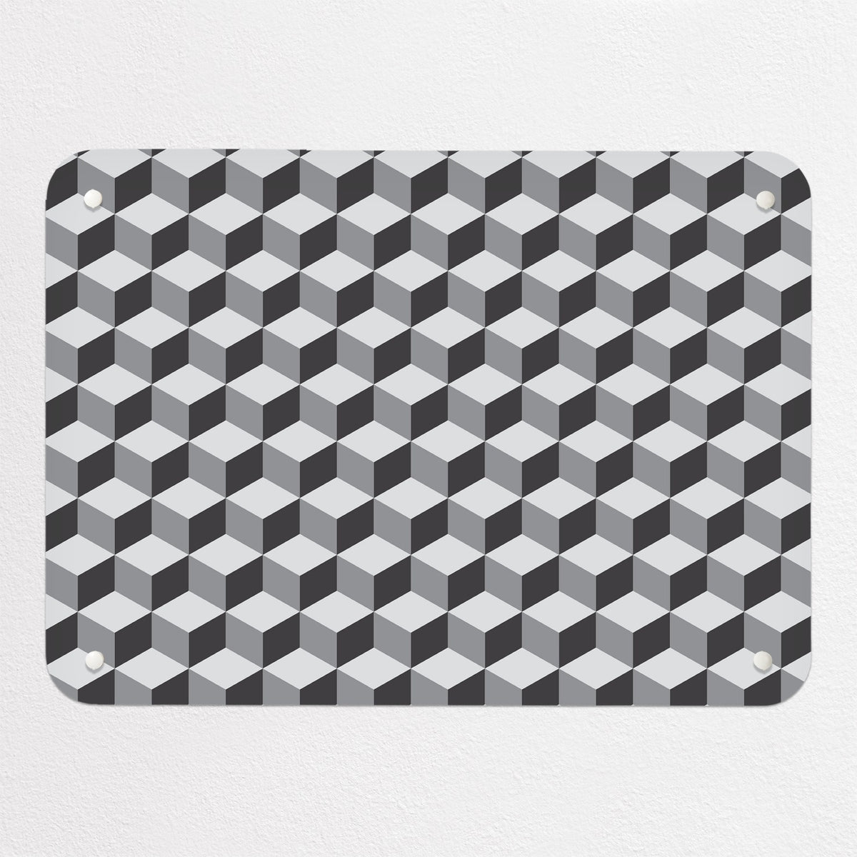 Blocks Design magnetic notice board in Grey, small size, 55 × 40 cm