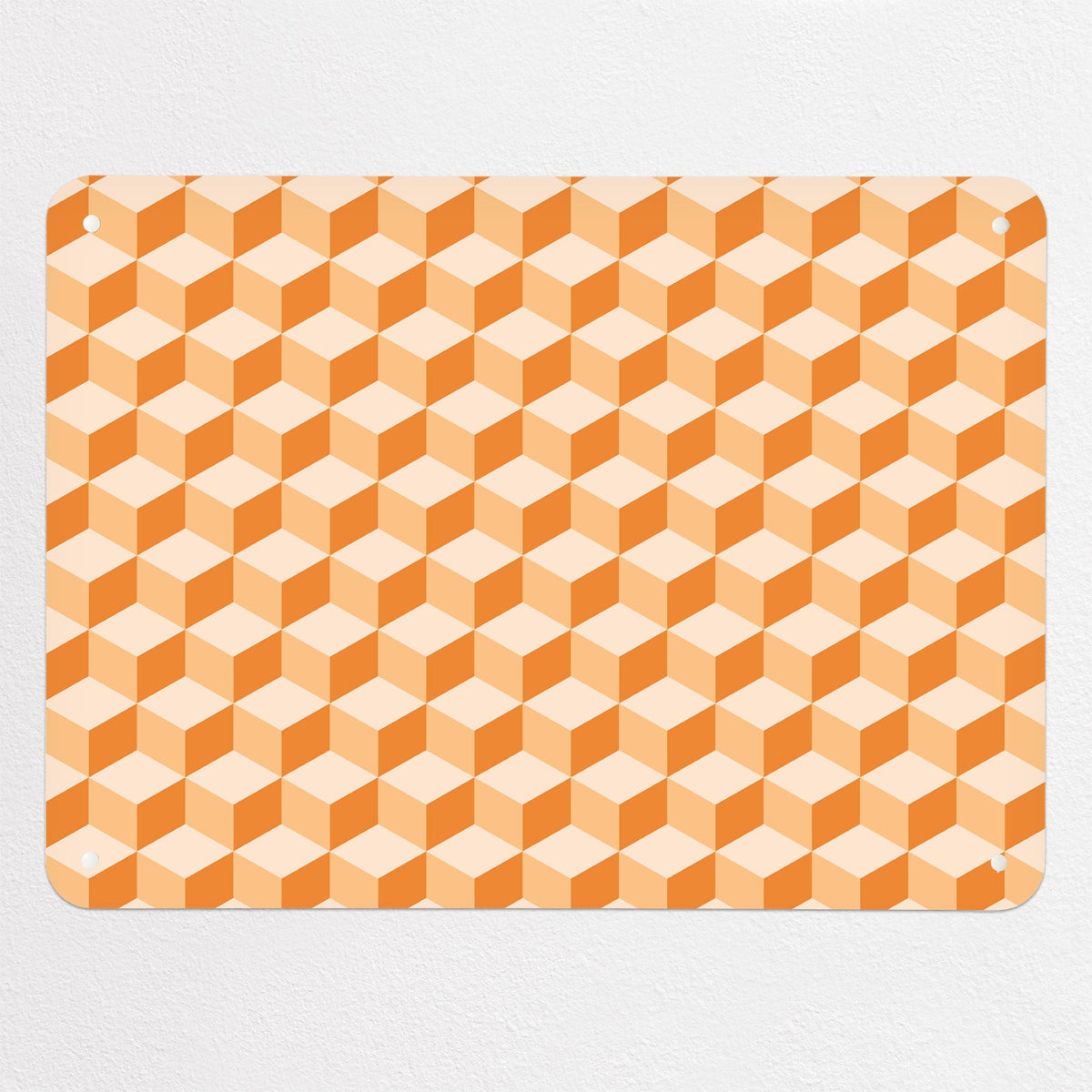 Blocks Design magnetic notice board in Orange, medium size, 75 × 55 cm