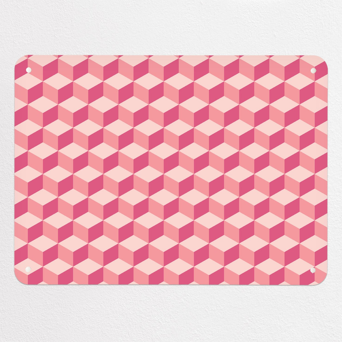 Blocks Design magnetic notice board in Pink, medium size, 75 × 55 cm