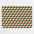 Blocks Design magnetic notice board in Red Cream and Green, small size, 55 × 40 cm