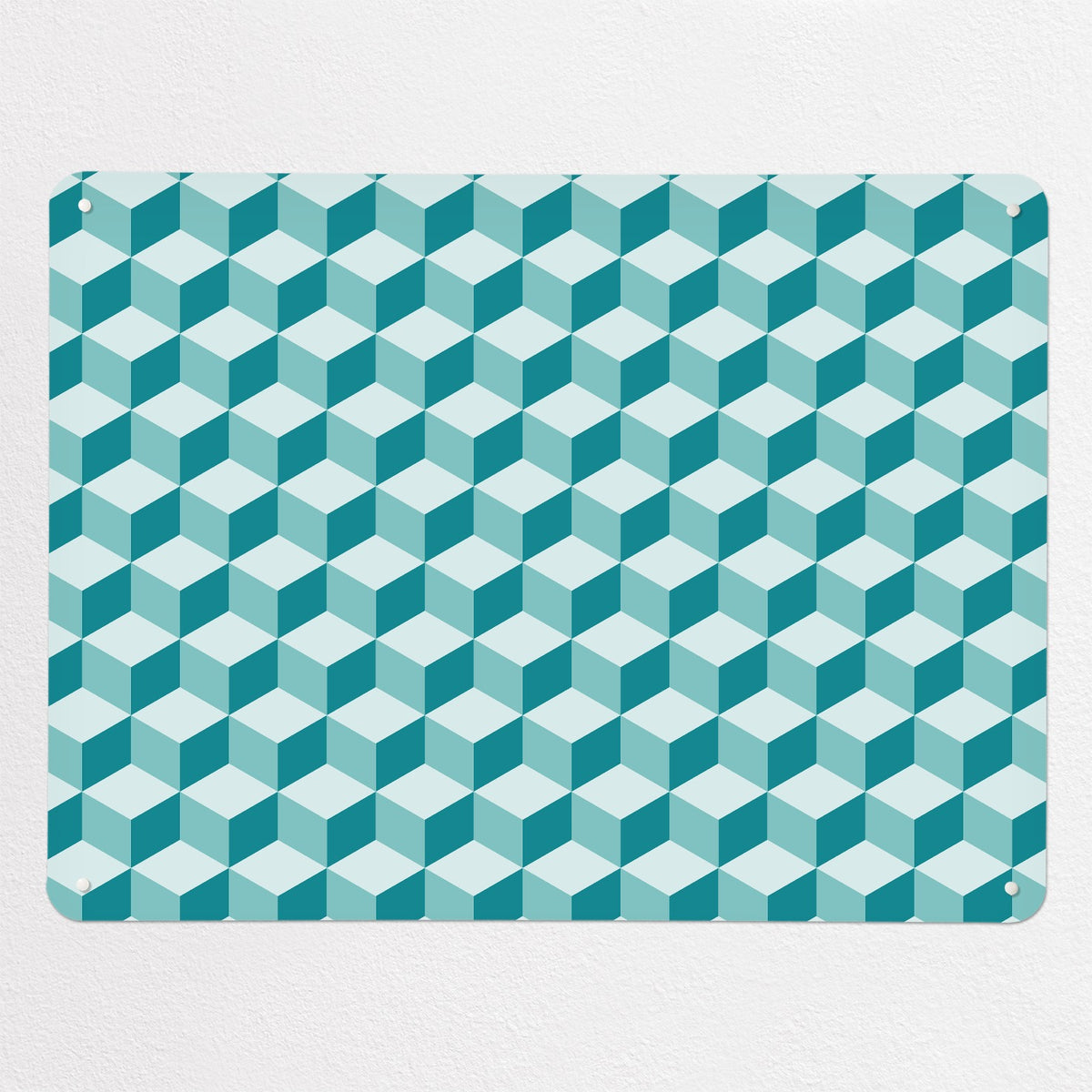Blocks Design magnetic notice board in Teal, large size, 100 × 75 cm