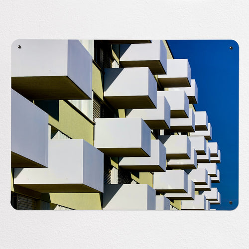 Brutalist Balconies magnetic notice board, large size, 100 × 75 cm