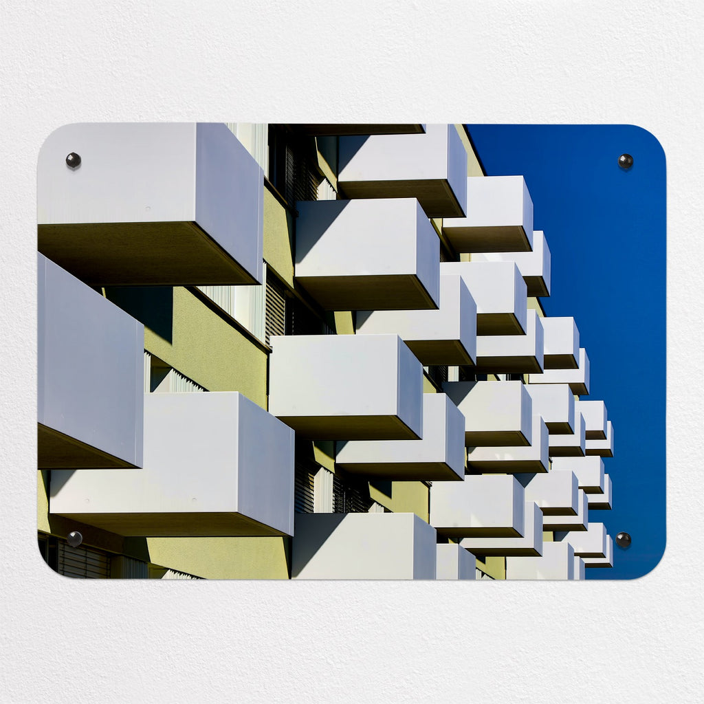 Brutalist Balconies magnetic notice board, small size, 55 × 40 cm