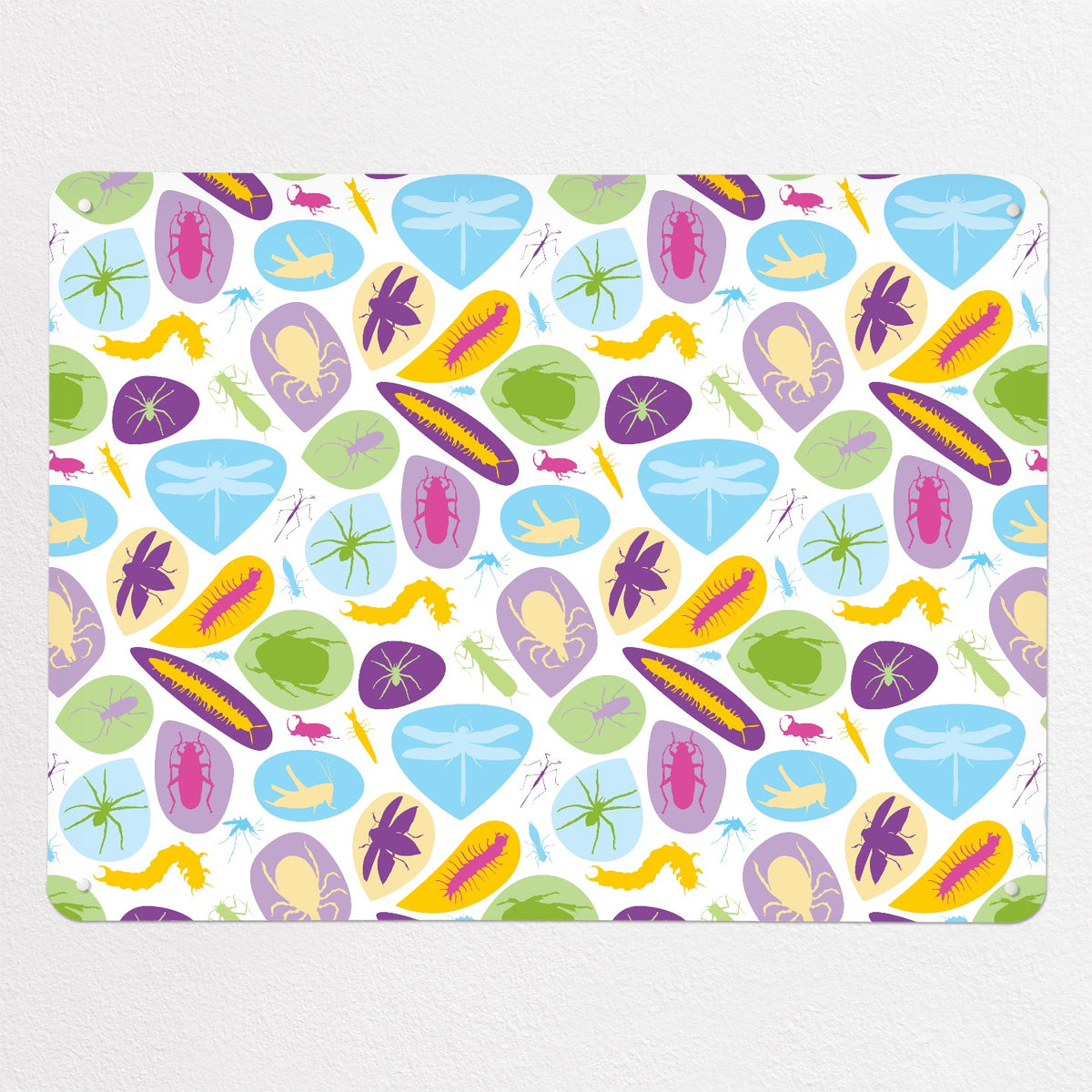 Bugs Bright magnetic notice board, large size, 100 × 75 cm