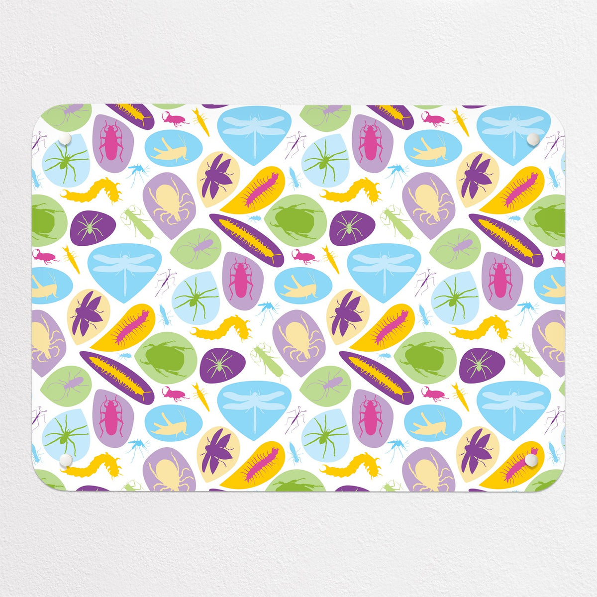 Bugs Bright magnetic notice board, small size, 55 × 40 cm