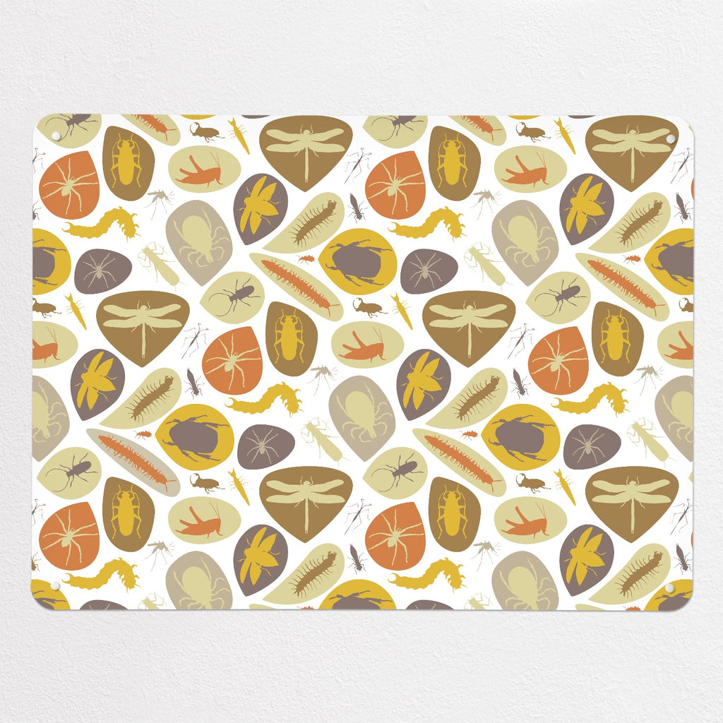 Bugs Earthy magnetic notice board, large size, 100 × 75 cm