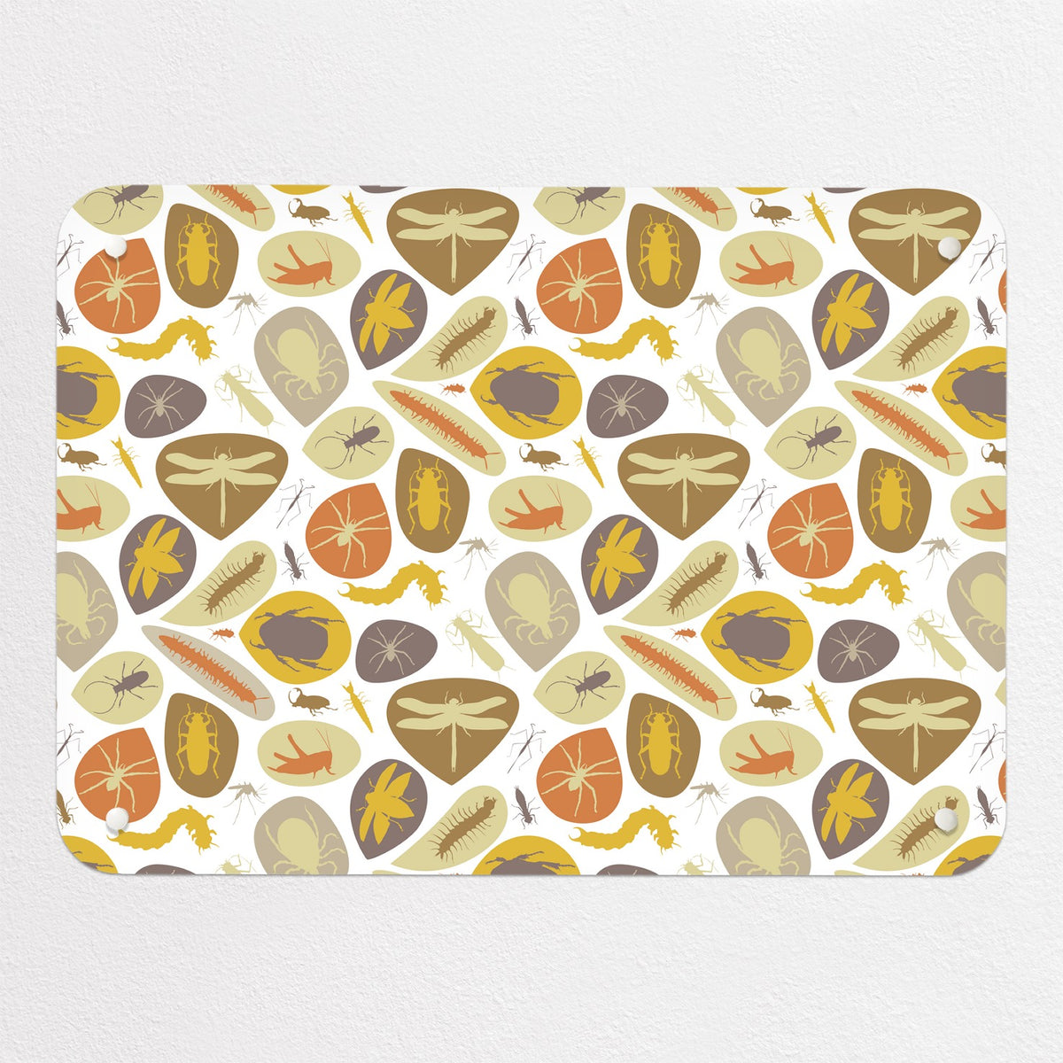 Bugs Earthy magnetic notice board, small size, 55 × 40 cm