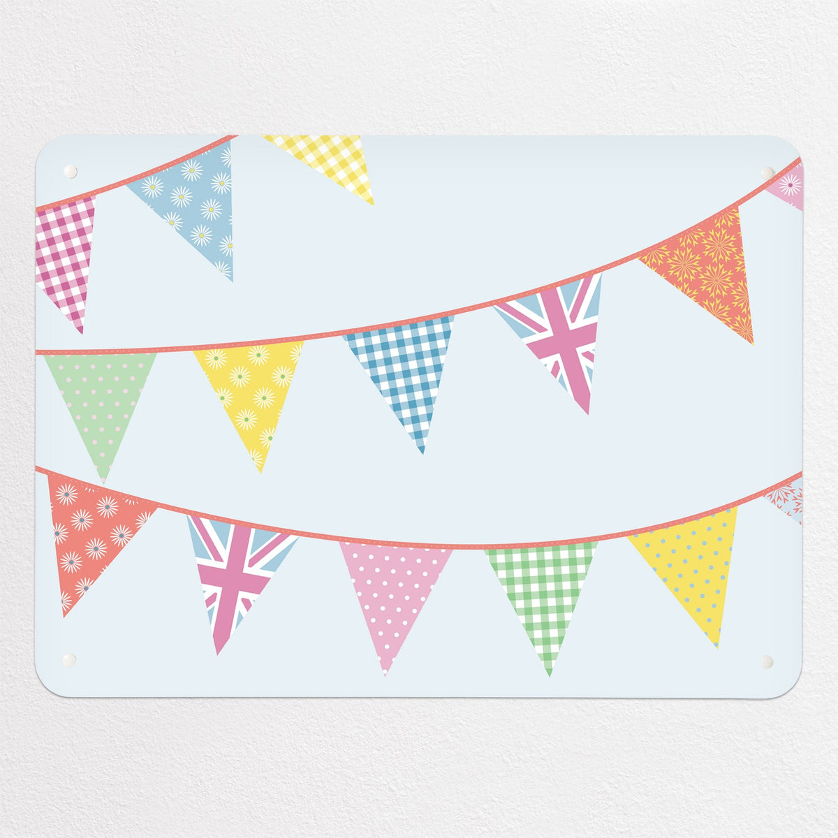 Bunting magnetic notice board, medium size, 75 × 55 cm