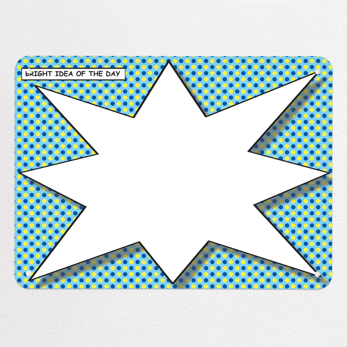 Cartoon Bubble magnetic notice board in Idea Bubble - Blue/Yellow, medium size, 75 × 55 cm