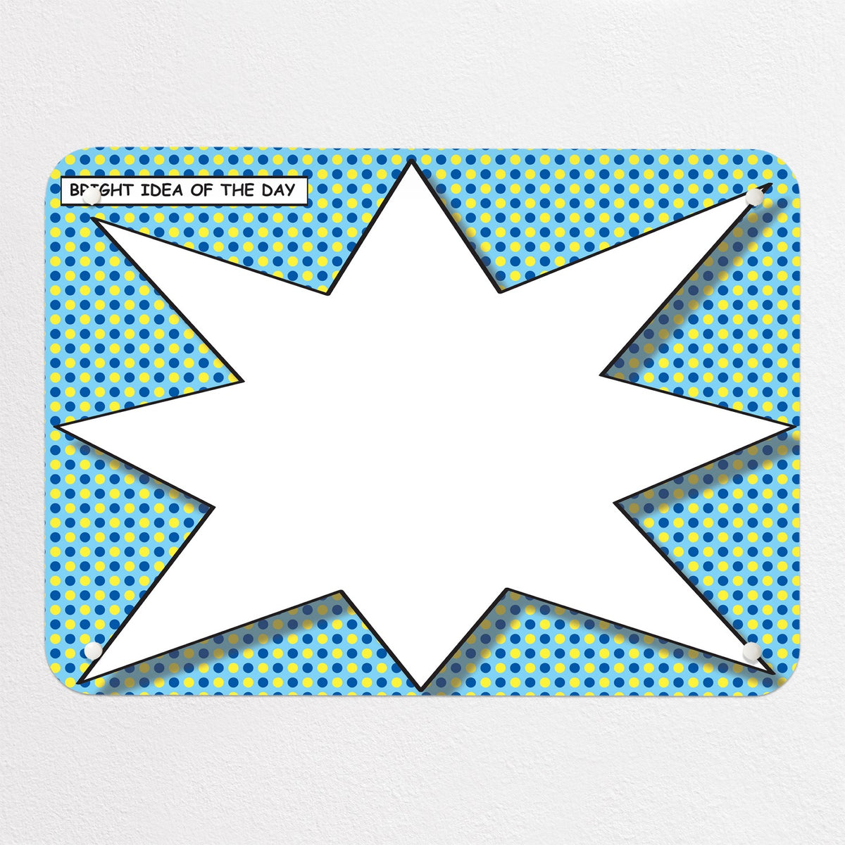 Cartoon Bubble magnetic notice board in Idea Bubble - Blue/Yellow, small size, 55 × 40 cm