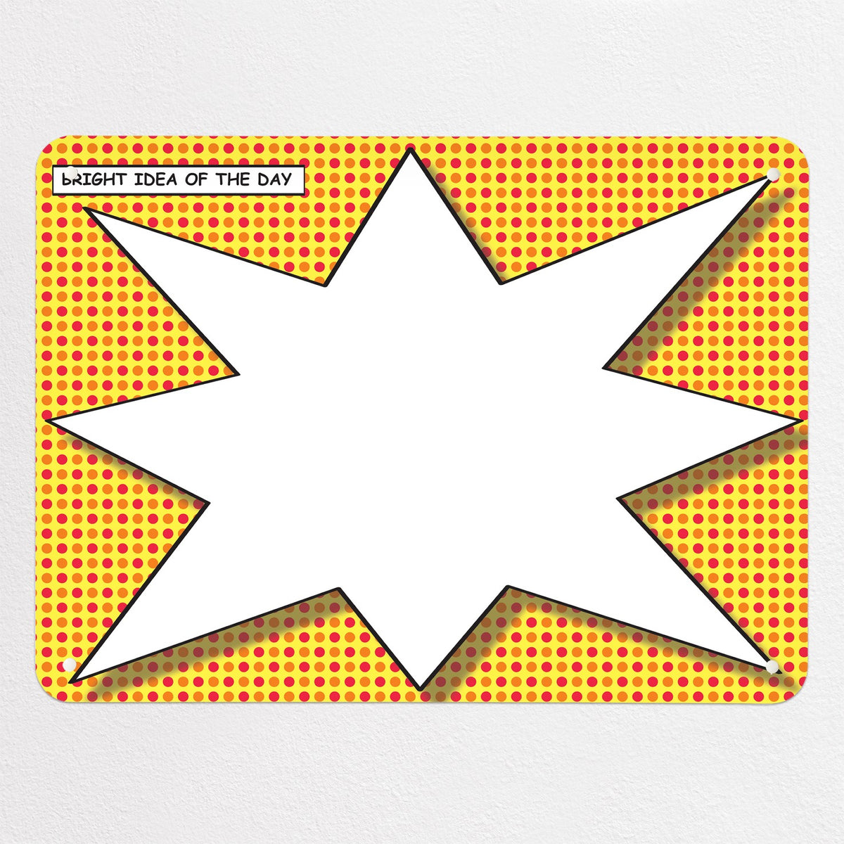Cartoon Bubble magnetic notice board in Idea Bubble - Red/Yellow, medium size, 75 × 55 cm