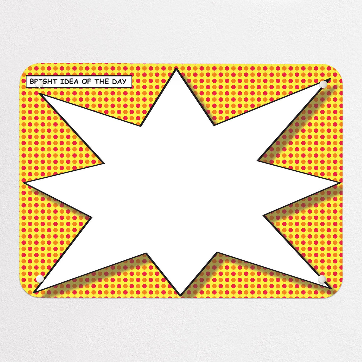 Cartoon Bubble magnetic notice board in Idea Bubble - Red/Yellow, small size, 55 × 40 cm