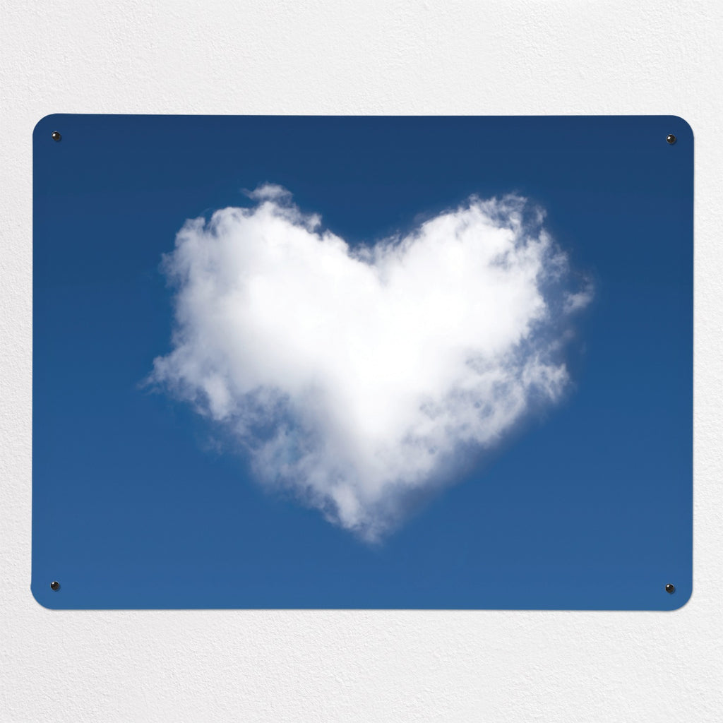 Cloud Heart magnetic notice board in Cloud Heart, large size, 100 × 75 cm
