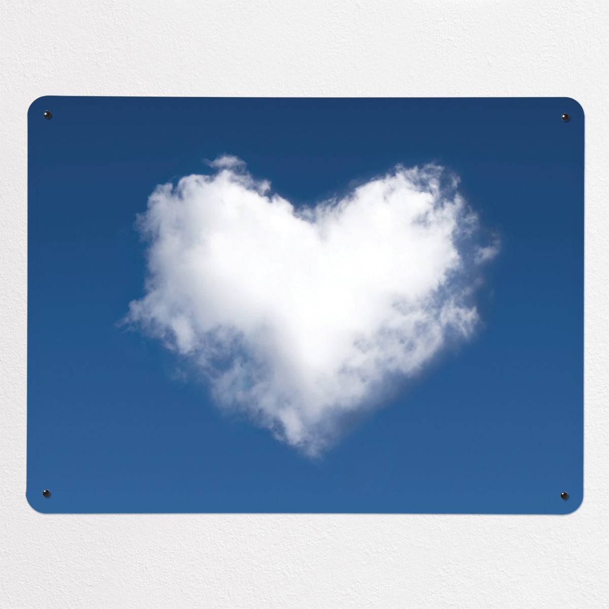 Cloud Heart magnetic notice board in Cloud Heart, large size, 100 × 75 cm