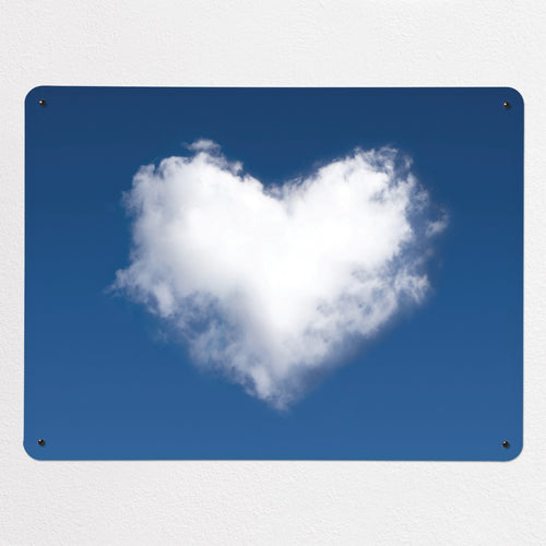Cloud Heart magnetic notice board in Cloud Heart, large size, 100 × 75 cm