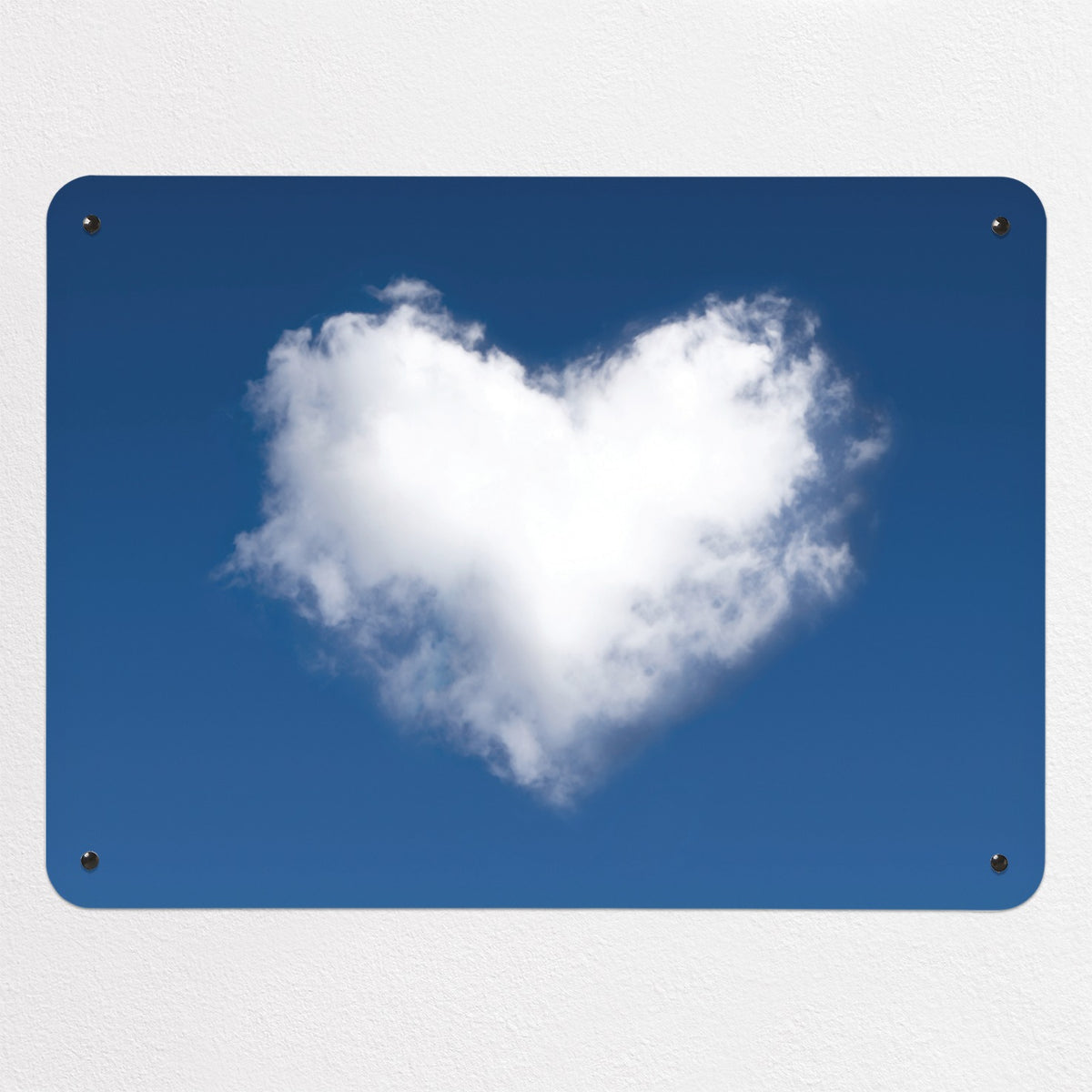 Cloud Heart magnetic notice board in Cloud Heart, medium size, 75 × 55 cm