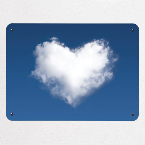 Cloud Heart magnetic notice board in Cloud Heart, medium size, 75 × 55 cm