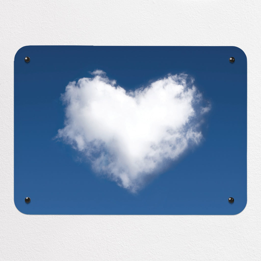 Cloud Heart magnetic notice board in Cloud Heart, small size, 55 × 40 cm