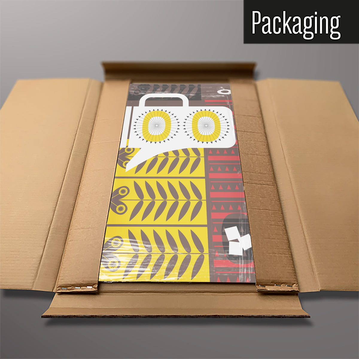 The Coffee Pot magnetic notice board in Coffee Pot - White packed flat in its cardboard box