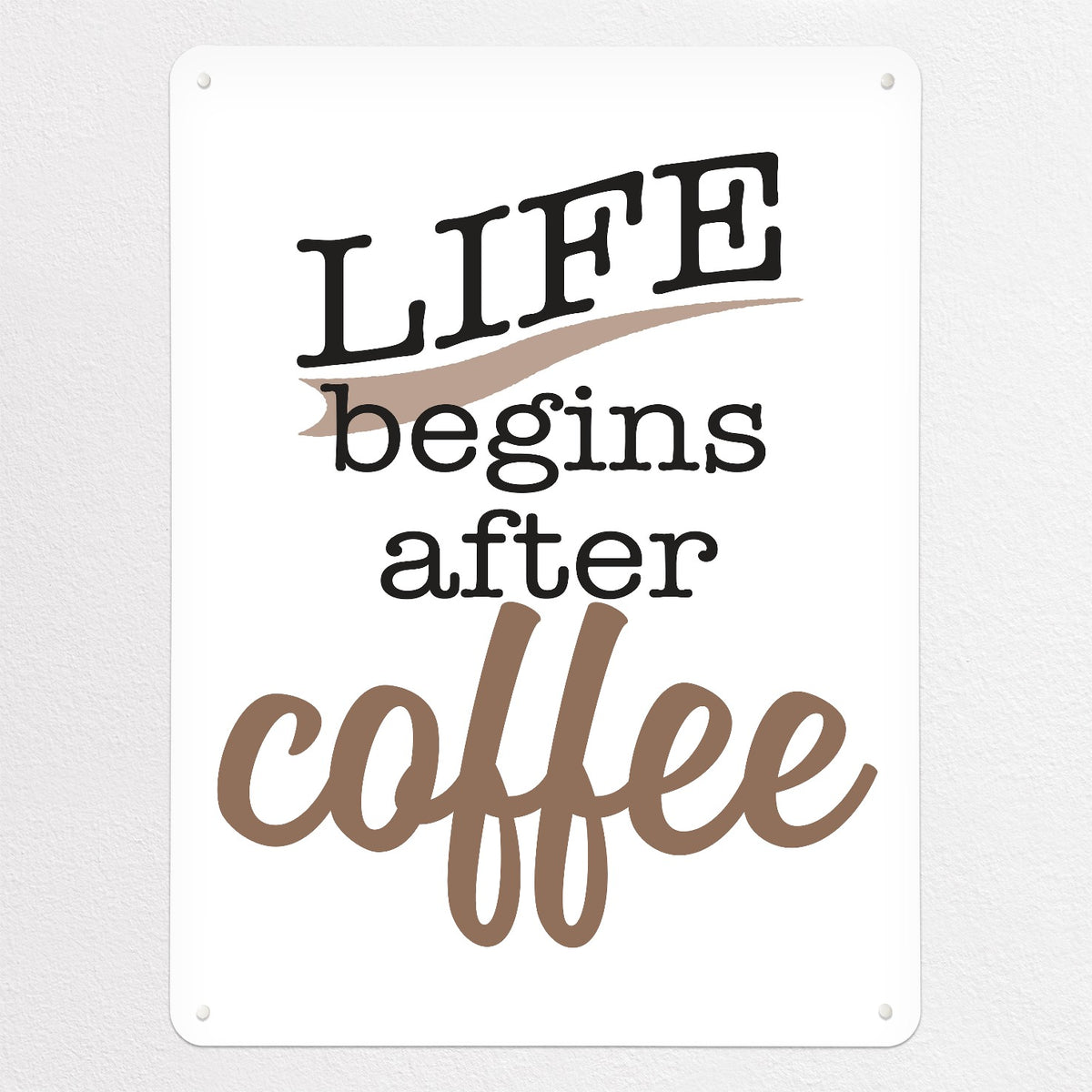 Coffee Quote magnetic notice board, large size, 75 × 100 cm
