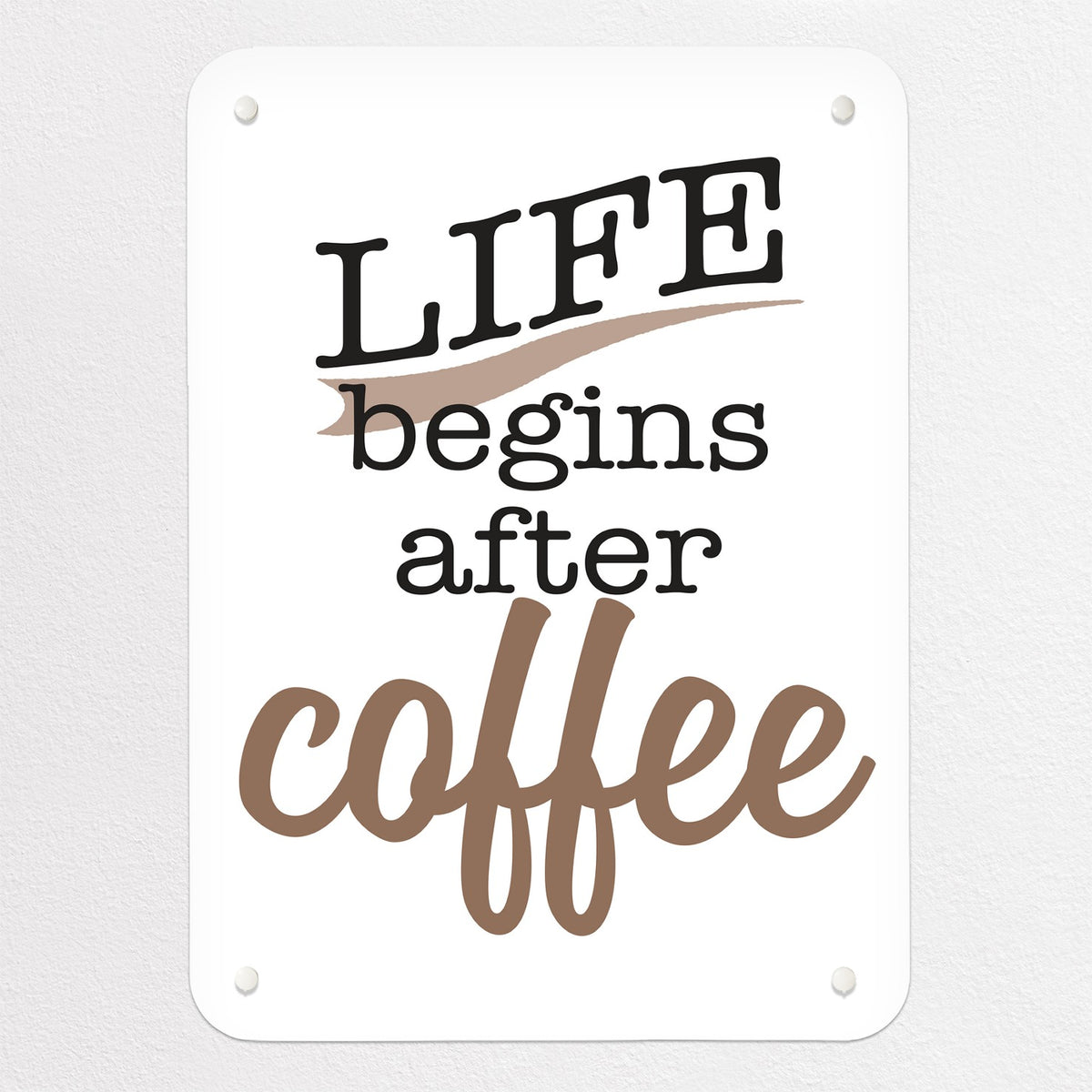 Coffee Quote magnetic notice board, small size, 40 × 55 cm