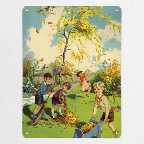 Collecting Leaves magnetic notice board, large size, 75 × 100 cm