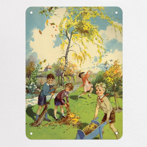 Collecting Leaves magnetic notice board, medium size, 55 × 75 cm