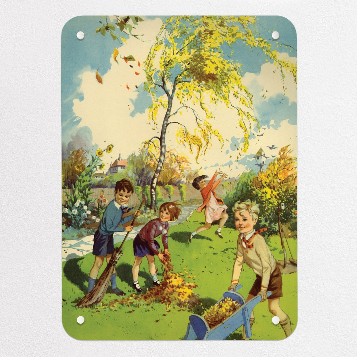 Collecting Leaves magnetic notice board, small size, 40 × 55 cm